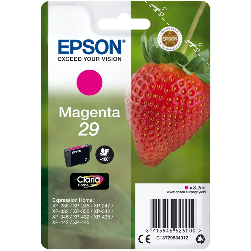 Buy Epson Ink - C13T29834012 - Magenta up to 180 pages in Cyprus, Nicosia, Limassol, Larnaka, Pafos