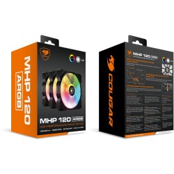 Buy COUGAR Case Fan - MHP 120 ARGB - 120mm ARGB Black 3-pack in Cyprus, Nicosia, Limassol, Larnaka, Pafos