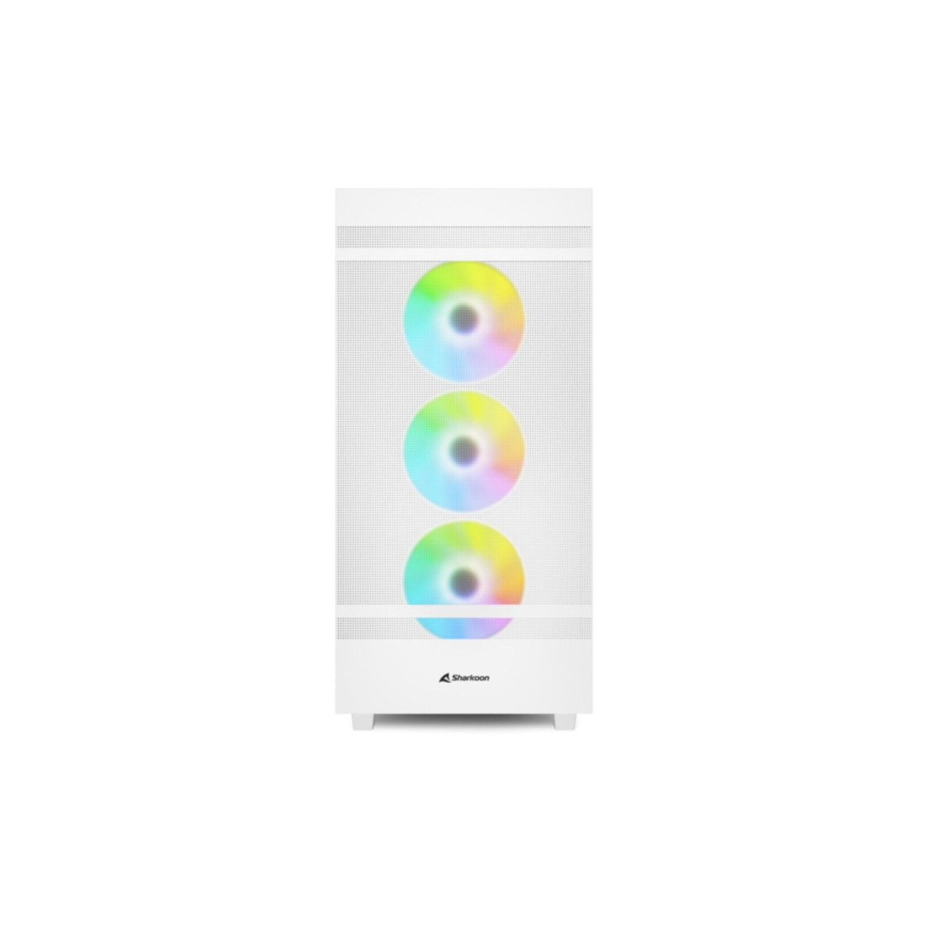Sharkoon Rebel C50 RGB - Full Tower PC Case - White, Tempered Glass, ARGB Fans, Front USB-C — Buy in Cyprus with Fast Delivery