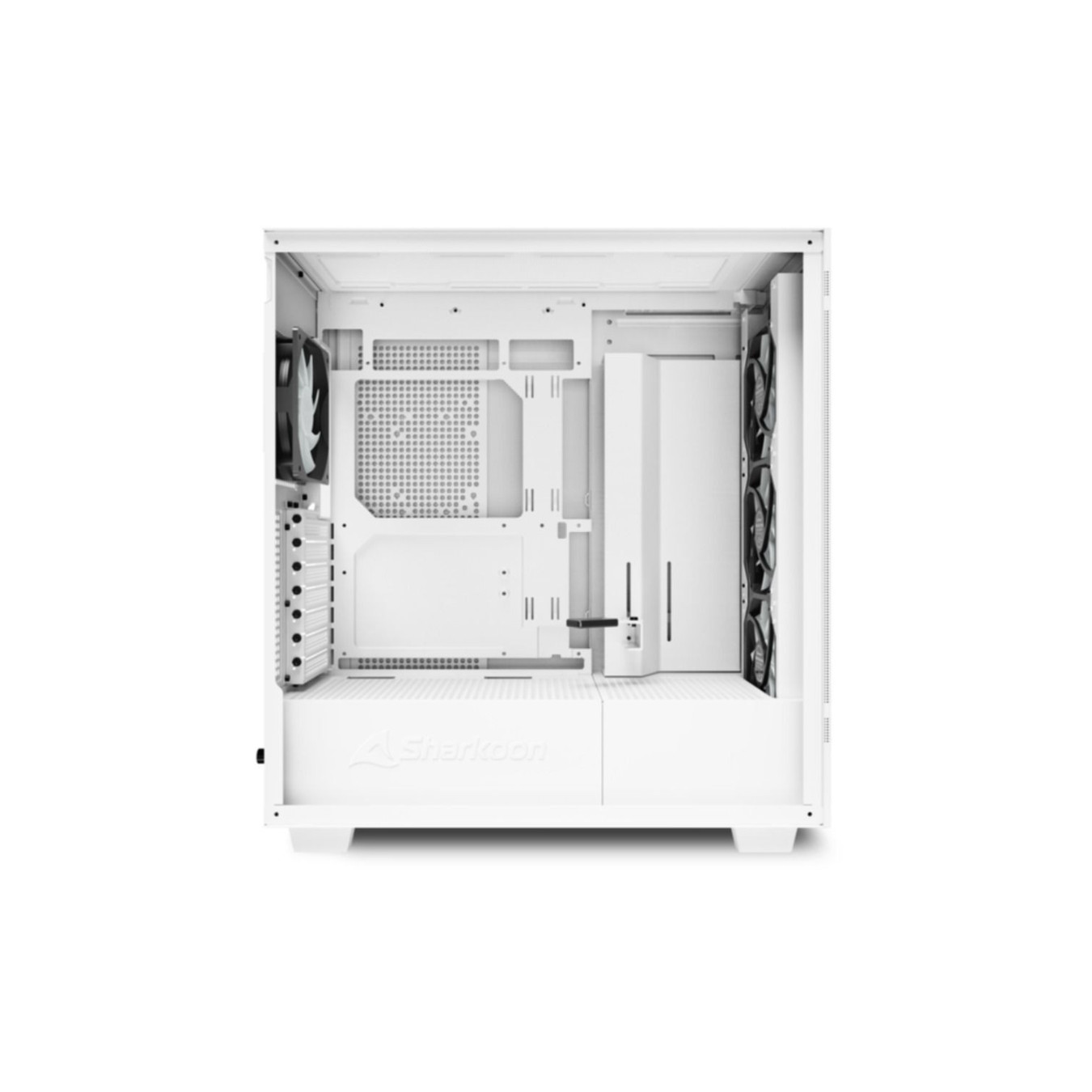 Sharkoon Rebel C50 RGB - Full Tower PC Case - White, Tempered Glass, ARGB Fans, Front USB-C — Buy in Cyprus with Fast Delivery
