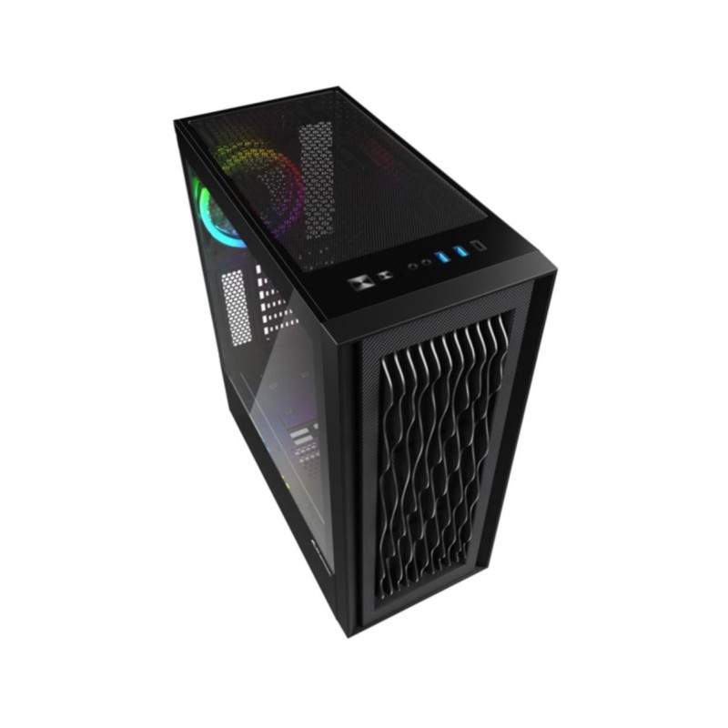Buy Sharkoon RGB Wave - Mid-Tower PC Case - Tempered Glass, 4x RGB Fans, USB-C Gen2 in Cyprus, Nicosia, Limassol, Larnaka, Pafos