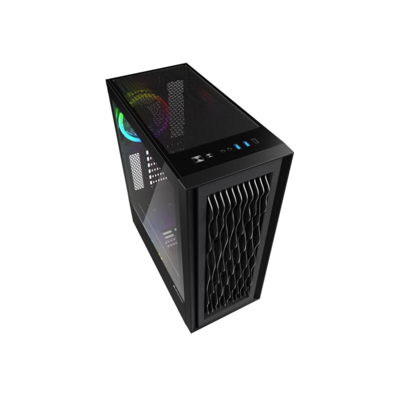 Sharkoon RGB Wave - Mid-Tower PC Case - Tempered Glass, 4x RGB Fans, USB-C Gen2 — Buy in Cyprus with Fast Delivery