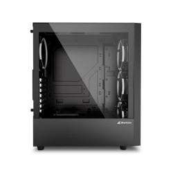Buy Sharkoon RGB Wave - Mid-Tower PC Case - Tempered Glass, 4x RGB Fans, USB-C Gen2 in Cyprus, Nicosia, Limassol, Larnaka, Pafos