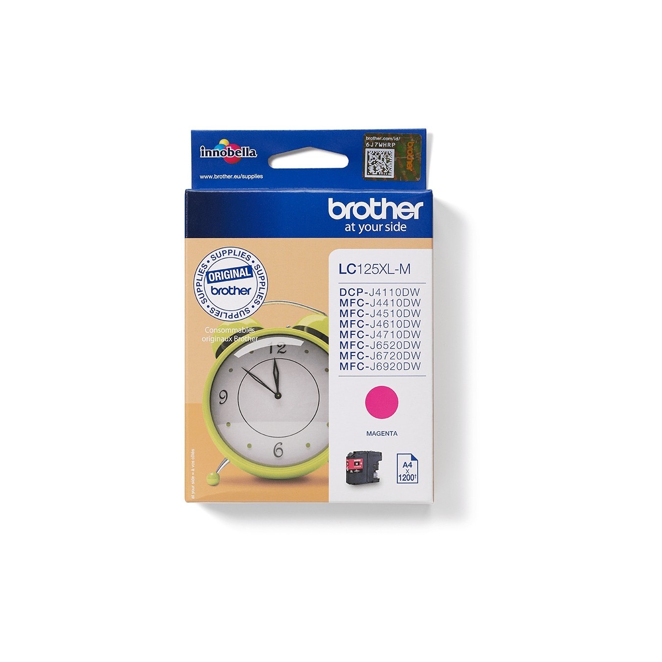 Brother Ink - LC-125XLM - Magenta up to 1,200 pages per ISO IEC 24711 — Buy in Cyprus with Fast Delivery