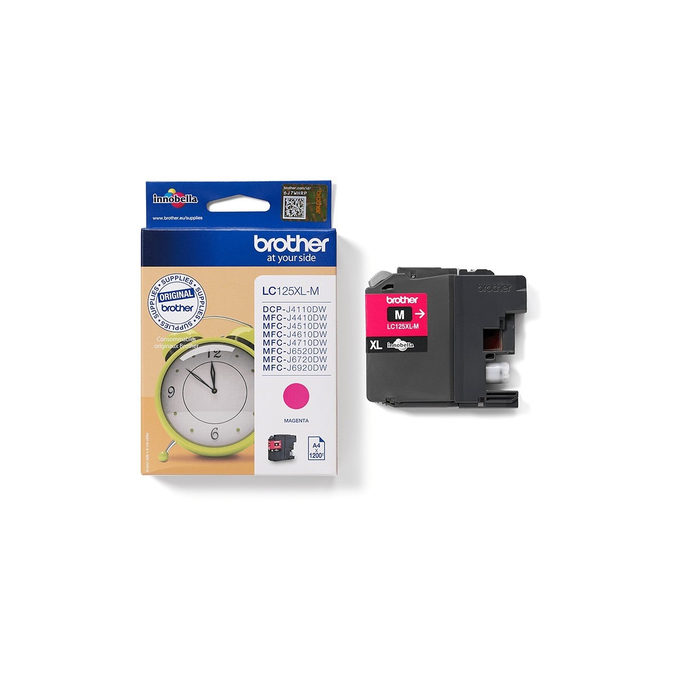 Brother Ink - LC-125XLM - Magenta up to 1,200 pages per ISO IEC 24711 — Buy in Cyprus with Fast Delivery