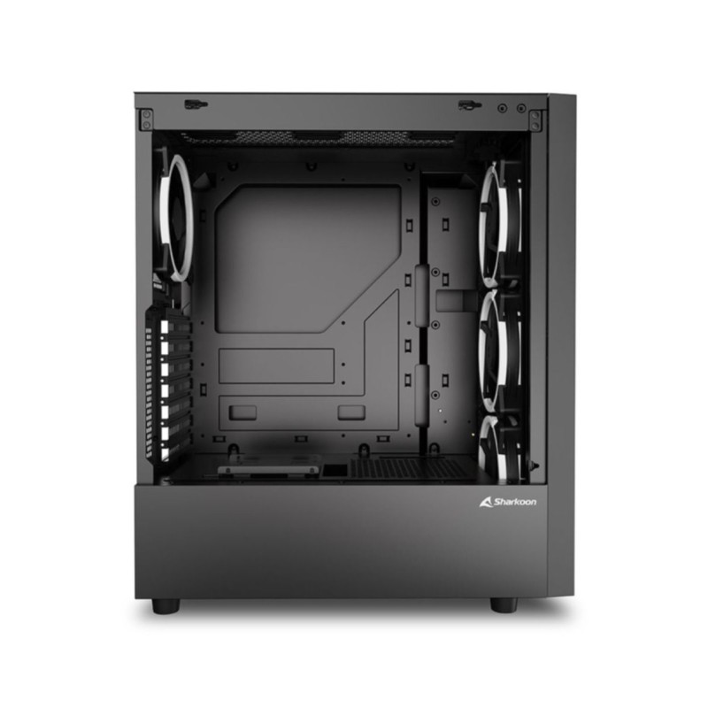 Buy Sharkoon RGB Wave - Mid-Tower PC Case - Tempered Glass, 4x RGB Fans, USB-C Gen2 in Cyprus, Nicosia, Limassol, Larnaka, Pafos