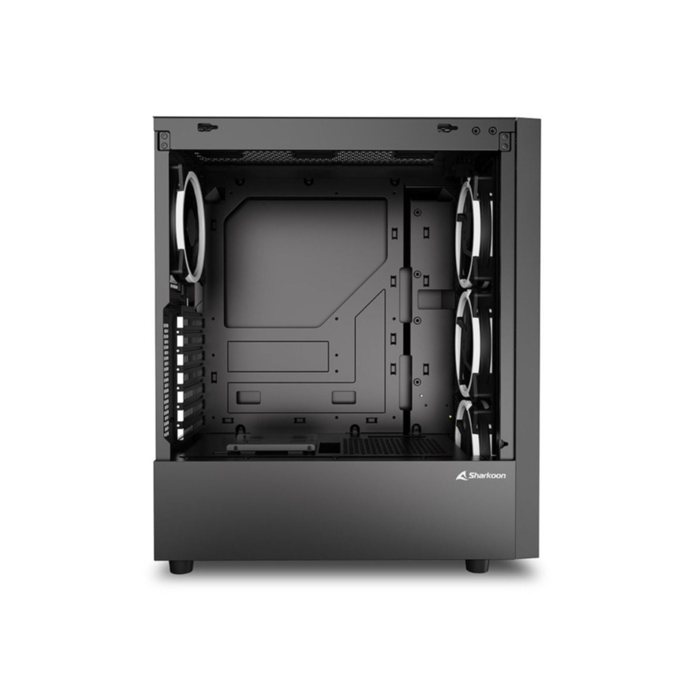 Sharkoon RGB Wave - Mid-Tower PC Case - Tempered Glass, 4x RGB Fans, USB-C Gen2 — Buy in Cyprus with Fast Delivery