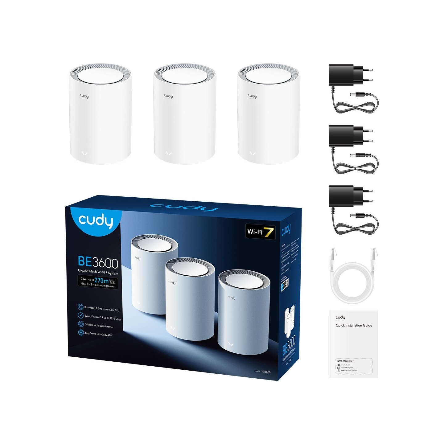 Cudy Mesh Solution - BE3600 - Wi-Fi 7 Mesh Solution — Buy in Cyprus with Fast Delivery