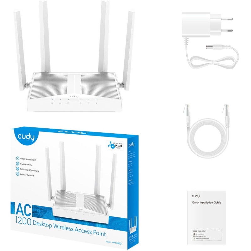 Buy Cudy Wireless Desktop Access Point - AC1300 - Wireless Desktop Access Point in Cyprus, Nicosia, Limassol, Larnaka, Pafos
