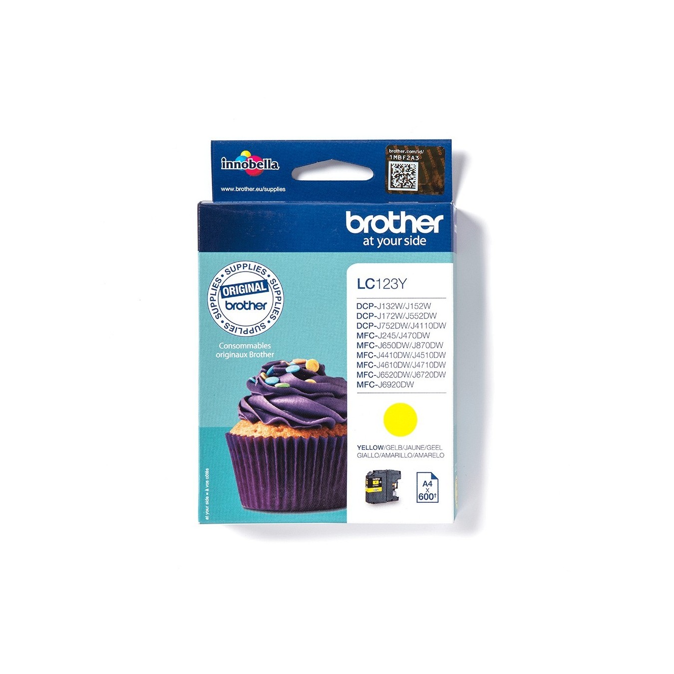 Brother Ink - LC-123Y - Yellow up to 600 pages per ISO IEC 24711 — Buy in Cyprus with Fast Delivery