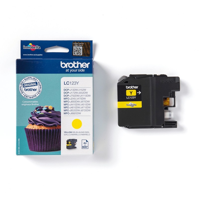 Buy Brother Ink - LC-123Y - Yellow up to 600 pages per ISO IEC 24711 in Cyprus, Nicosia, Limassol, Larnaka, Pafos
