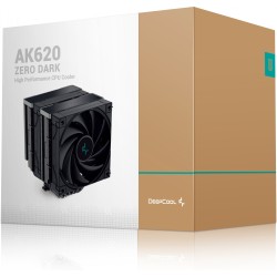 DeepCool AK620 Zero Dark CPU Air Cooler - Dual 120mm FDB Fans 260W (Boxed) — Buy in Cyprus with Fast Delivery