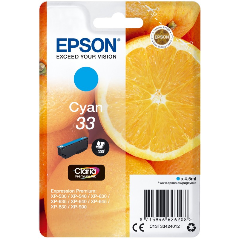 Buy Epson - C13T33424012 - cyan in Cyprus, Nicosia, Limassol, Larnaka, Pafos