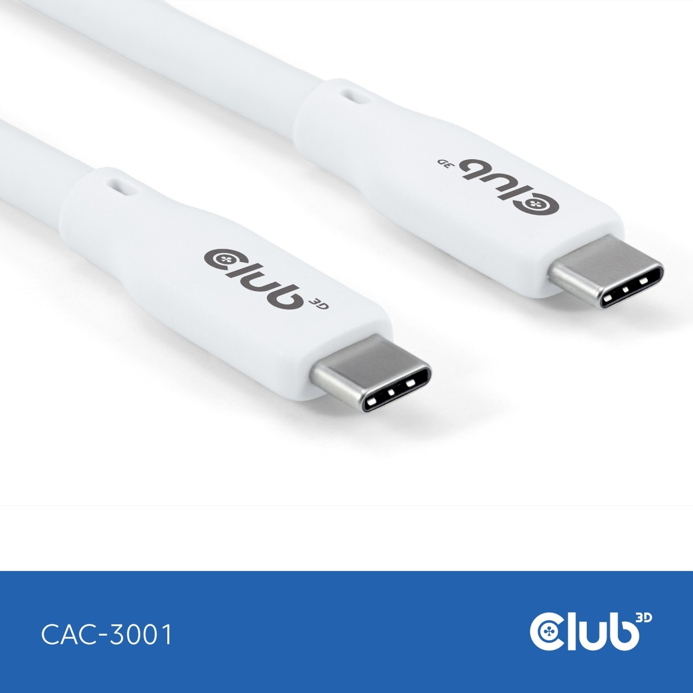 Club3D Lifestyle USB-C Cable - PD 240W.20Gbps 2m White — Buy in Cyprus with Fast Delivery