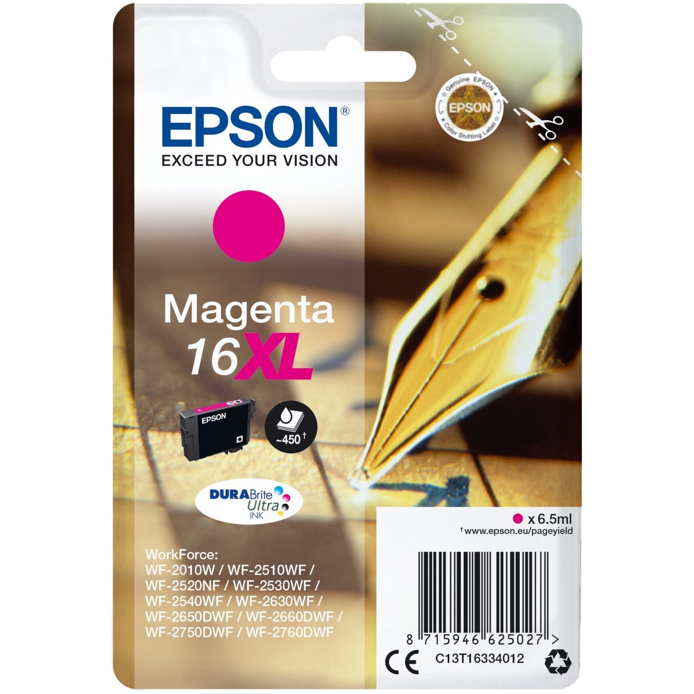 Epson Ink 16XL Magenta - C13T16314012 - up to 450 pages — Buy in Cyprus with Fast Delivery