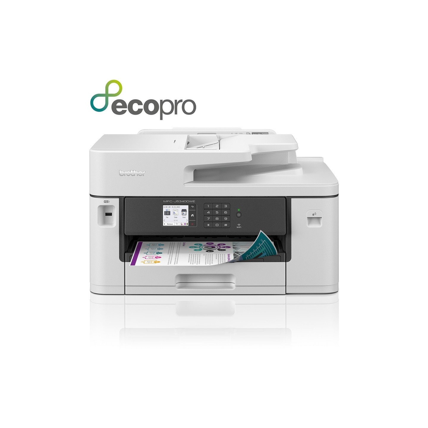 T Brother EcoPro Inkjet Multifunction Printer - MFC-J5340DWE - 4-in-1 A3 LAN Wi-Fi Duplex ADF