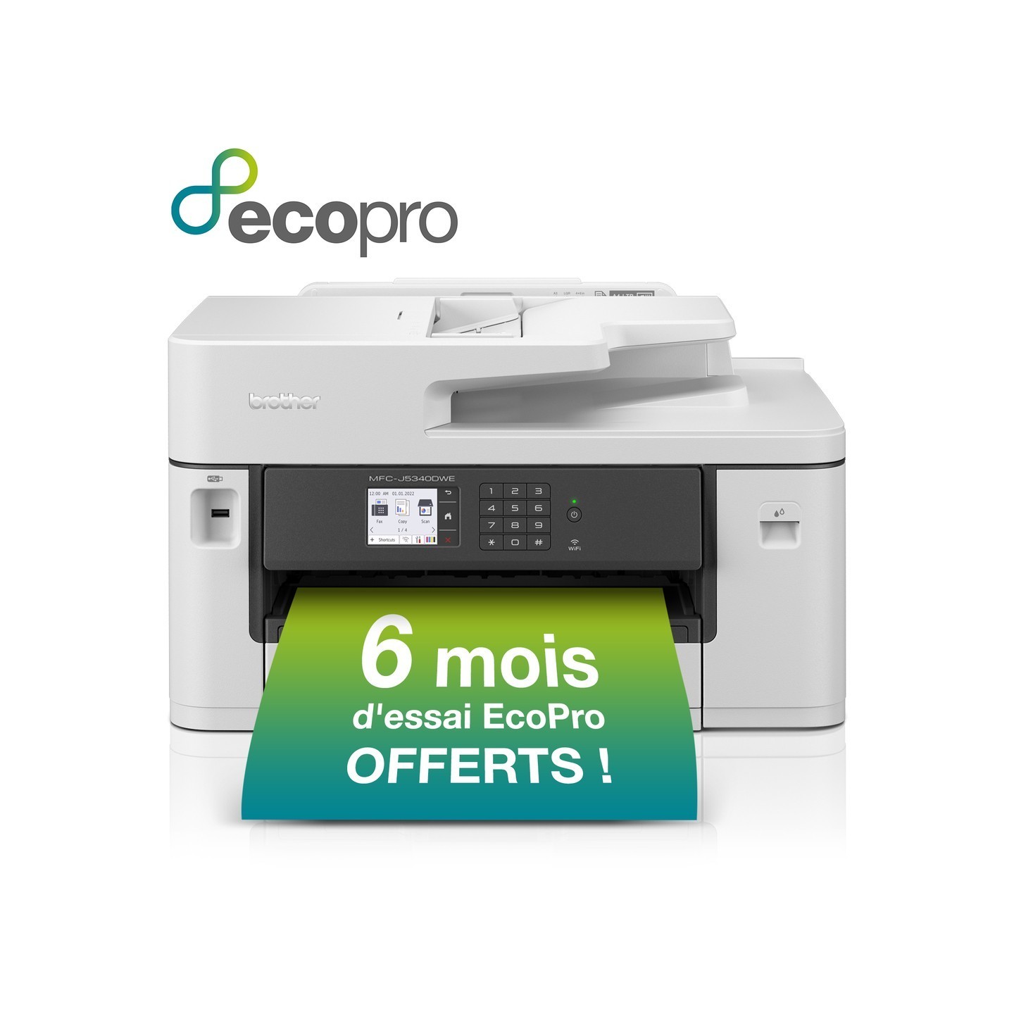 T Brother EcoPro Inkjet Multifunction Printer - MFC-J5340DWE - 4-in-1 A3 LAN Wi-Fi Duplex ADF