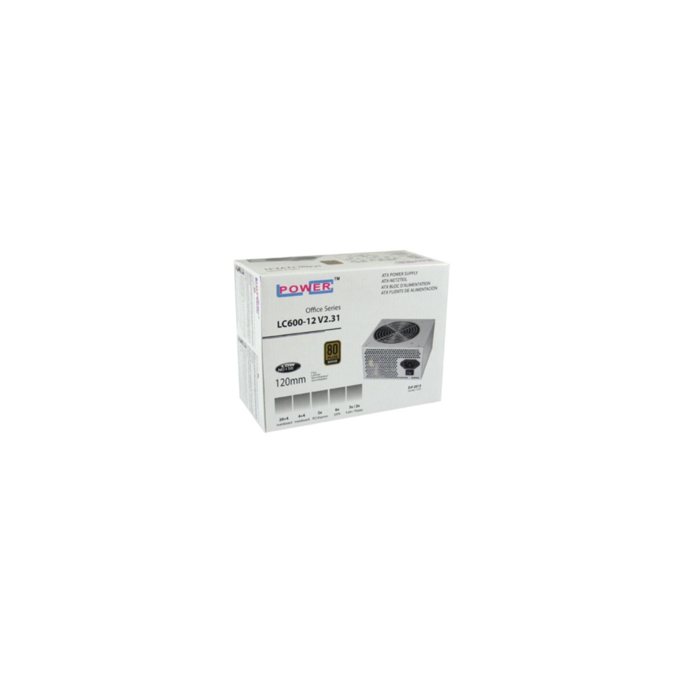 LC-Power Office Series LC600-12 V2.31 - 450W 80 PLUS Bronze ATX PSU, Non-Modular, Black — Buy in Cyprus with Fast Delivery