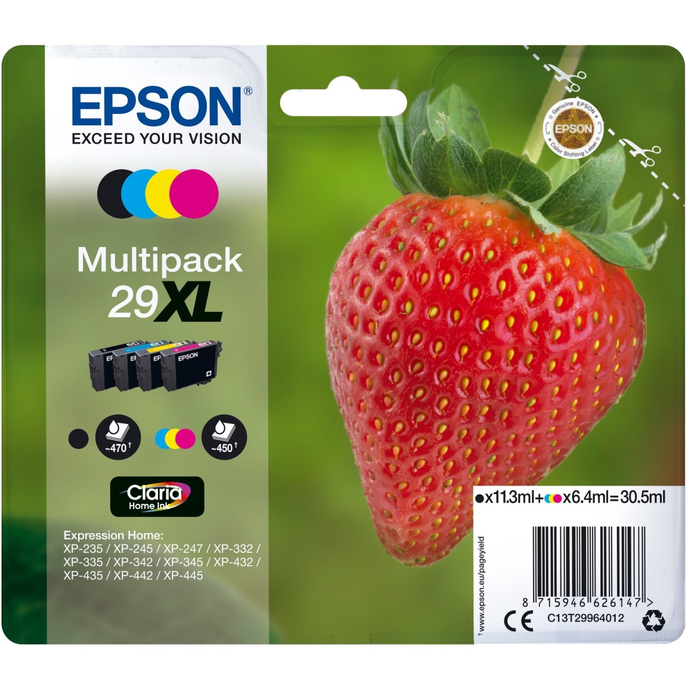 Epson Ink 29 4-pack - T2996 - Black + Color XL — Buy in Cyprus with Fast Delivery