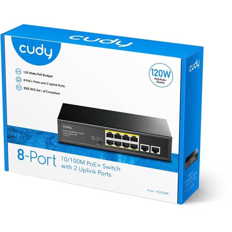 Buy Cudy PoE+ - FS1010P - 8P in Cyprus, Nicosia, Limassol, Larnaka, Pafos