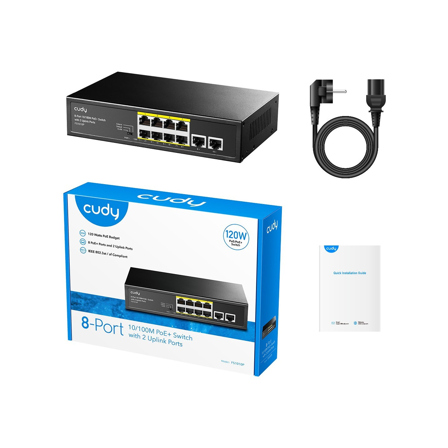 Cudy PoE+ - FS1010P - 8P — Buy in Cyprus with Fast Delivery