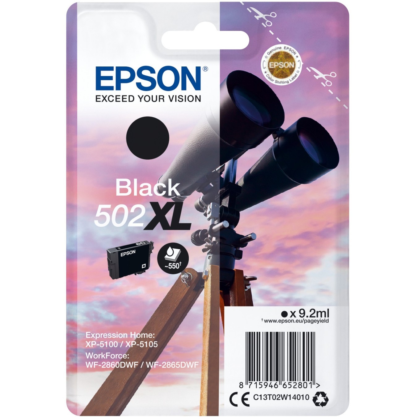 Epson Ink 502XL - C13T02W14010 - Black up to 550 pages — Buy in Cyprus with Fast Delivery