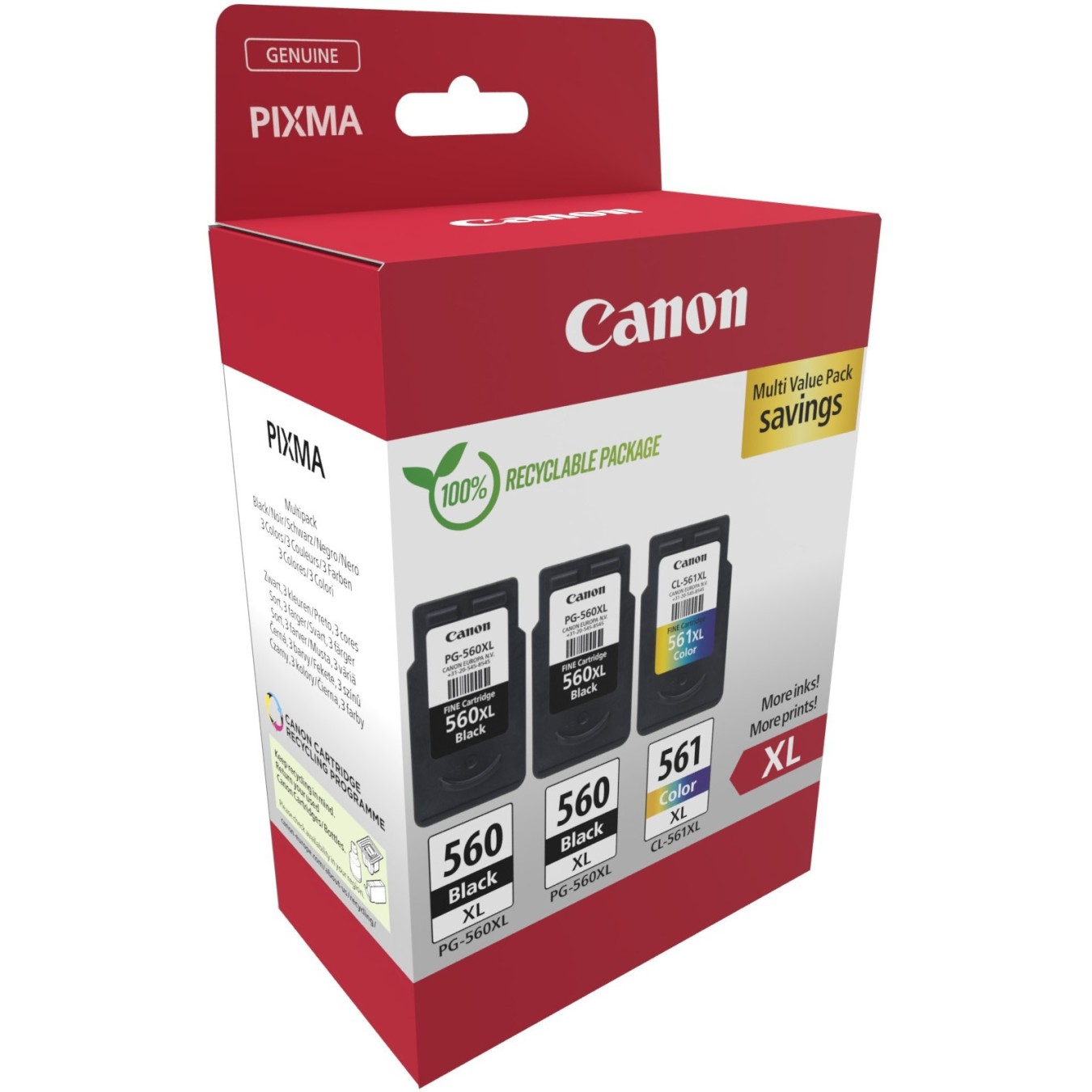 Canon Ink - 3712C009 - PG-560XL CL-561XL 3-piece multipack (2xBK Color) — Buy in Cyprus with Fast Delivery