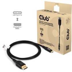 Buy Club3D Cable USB Type C - to DP 2.1 1m 10K60Hz St St in Cyprus, Nicosia, Limassol, Larnaka, Pafos