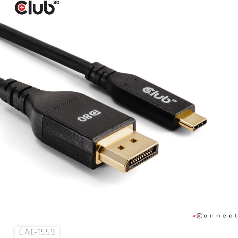 Buy Club3D Cable USB Type C - to DP 2.1 1m 10K60Hz St St in Cyprus, Nicosia, Limassol, Larnaka, Pafos