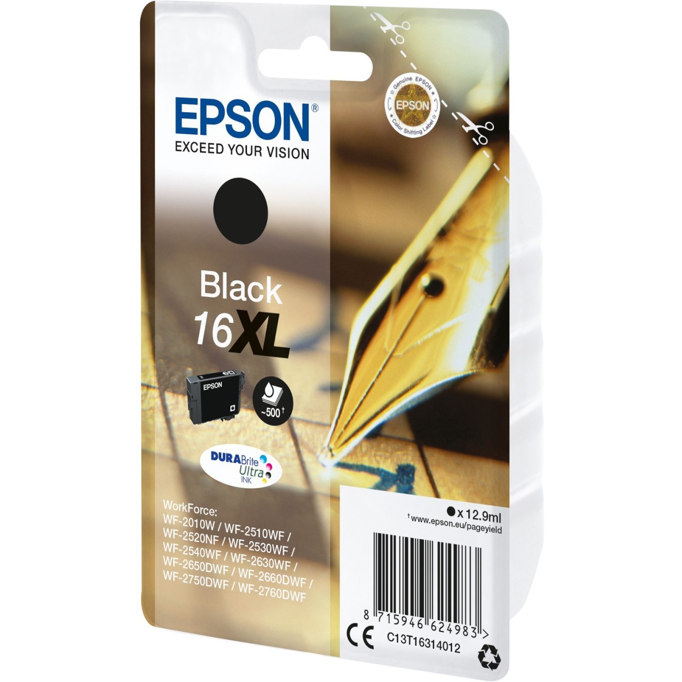 Epson Ink 16XL - C13T16314012 - Black up to 500 pages — Buy in Cyprus with Fast Delivery