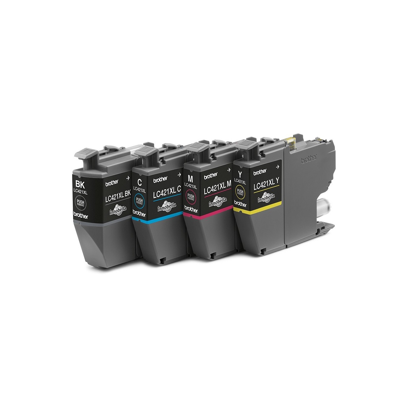 Brother 4-pack of Black Cyan Magenta and Yellow 500-page high capacity ink cartridges for DCP-J1050DW MFC-J1010DW and...