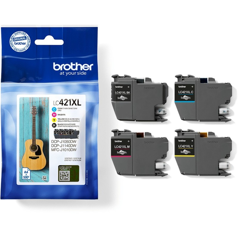 Buy Brother 4-pack of Black Cyan Magenta and Yellow 500-page high capacity ink c... in Cyprus, Nicosia, Limassol, Larnaka, Pafos