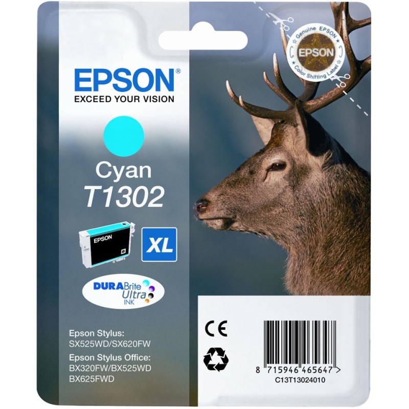 Buy Epson Ink Cartridge - T1302 - Cyan 10.1ml extra high capacity blister withou... in Cyprus, Nicosia, Limassol, Larnaka, Pafos