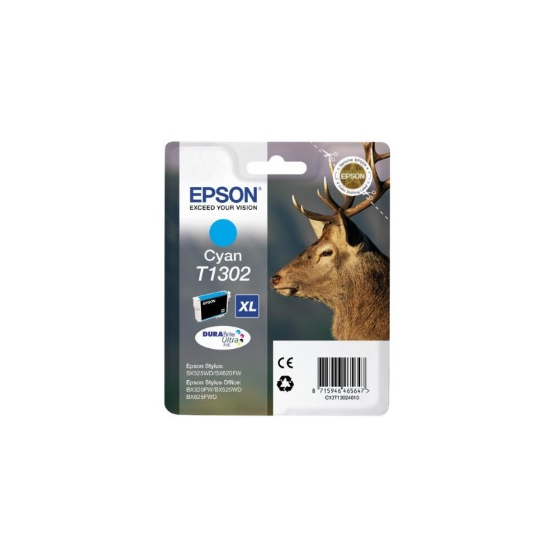 Buy Epson Ink Cartridge - T1302 - Cyan 10.1ml extra high capacity blister withou... in Cyprus, Nicosia, Limassol, Larnaka, Pafos