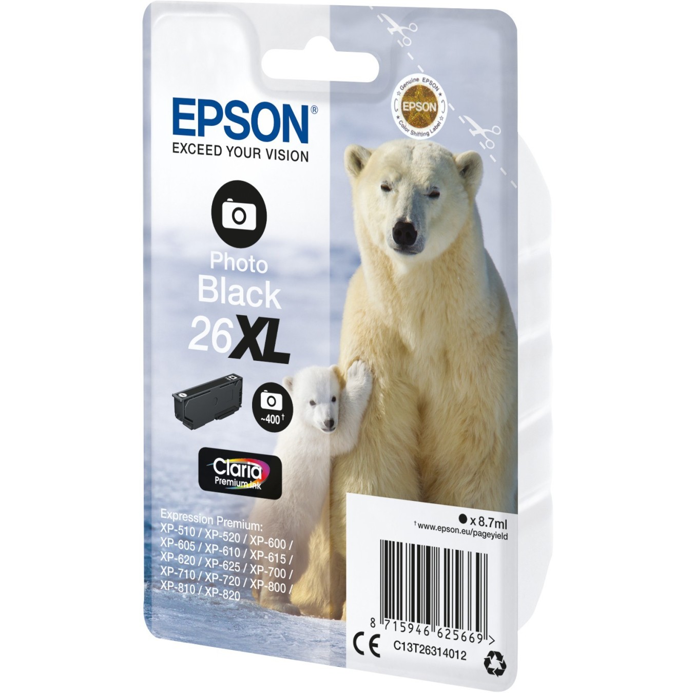 Epson Ink Cartridge - T2631 - 26XL Photo Black New Packaging — Buy in Cyprus with Fast Delivery