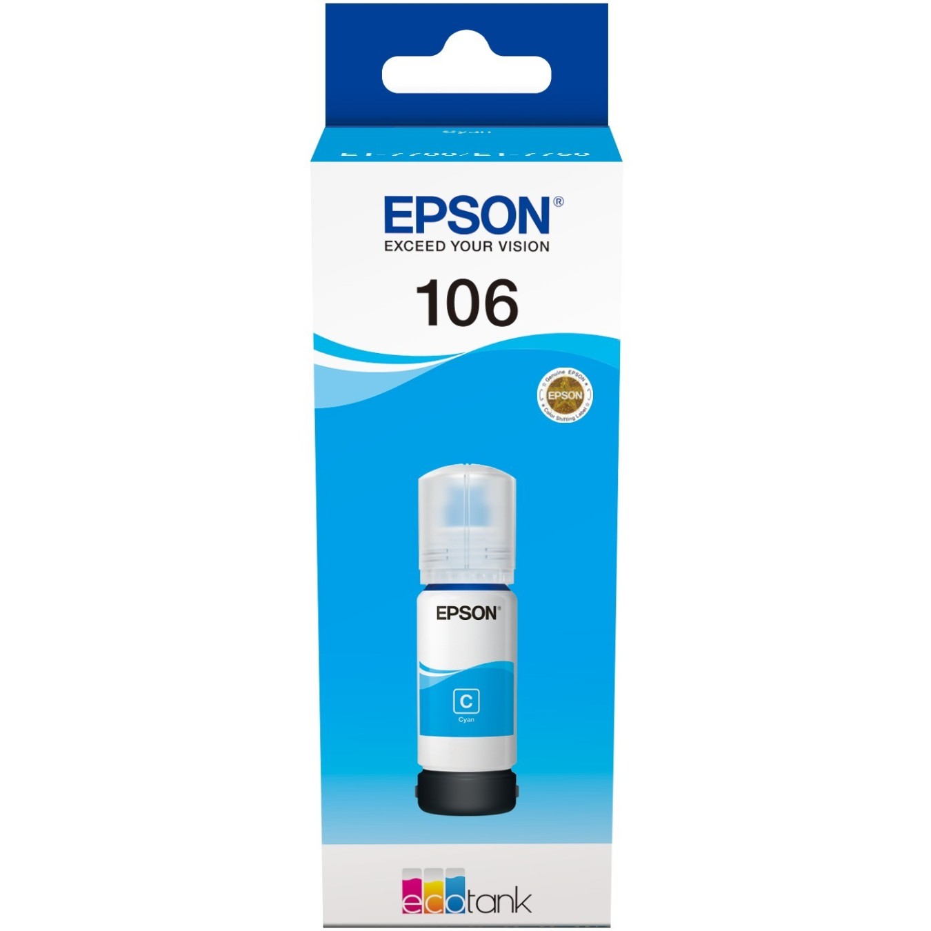 Epson Ink 1LB EcoTank Cyan ink bottle - 106 - EcoTank Cyan ink bottle — Buy in Cyprus with Fast Delivery