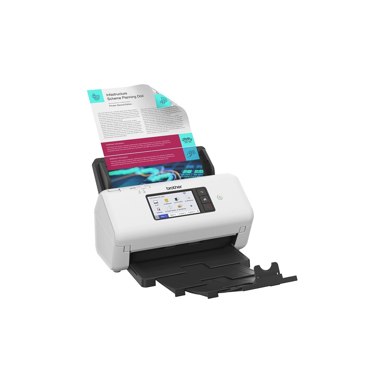 Brother Document Scanner - ADS-4700W - LAN, WLAN, Duplex — Buy in Cyprus with Fast Delivery