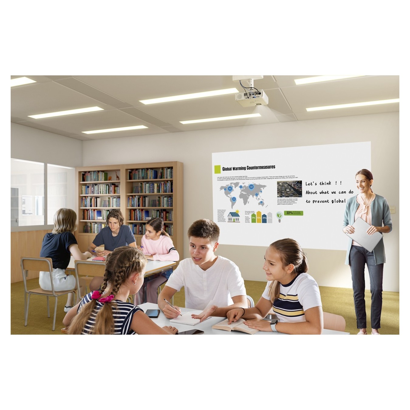 Epson Projector - EB-L265F - 1080p 3-LCD Laser 4600 Lumen 16:9 VGA HDMI USB composite video Speaker Full HD Black