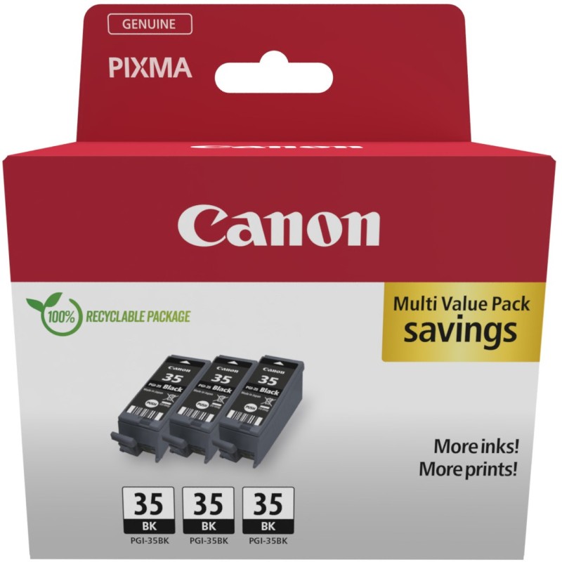 Buy Canon Ink PGI-35 - 1509B028 - Black 3-pack in Cyprus, Nicosia, Limassol, Larnaka, Pafos