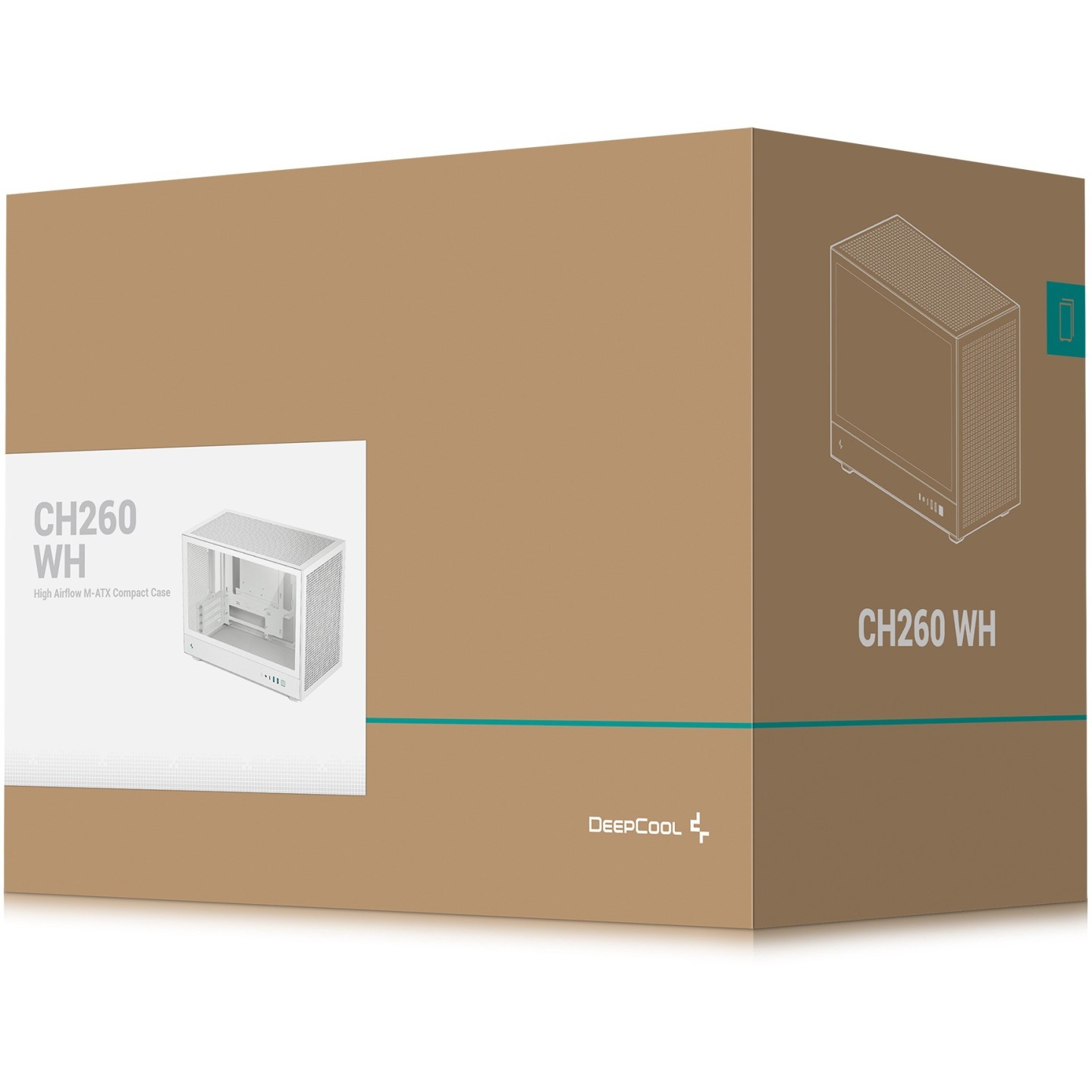 DeepCool CH260 White Micro ATX PC Case (Boxed) — Buy in Cyprus with Fast Delivery