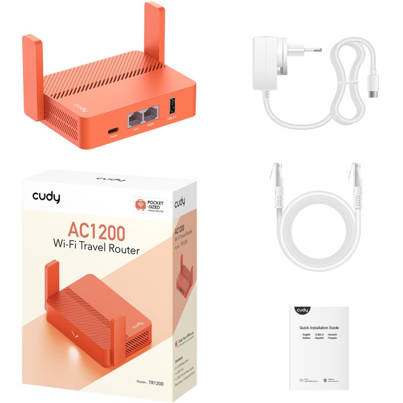 Buy Cudy Wireless Mini VPN Router - AC1200 - with USB in Cyprus, Nicosia, Limassol, Larnaka, Pafos