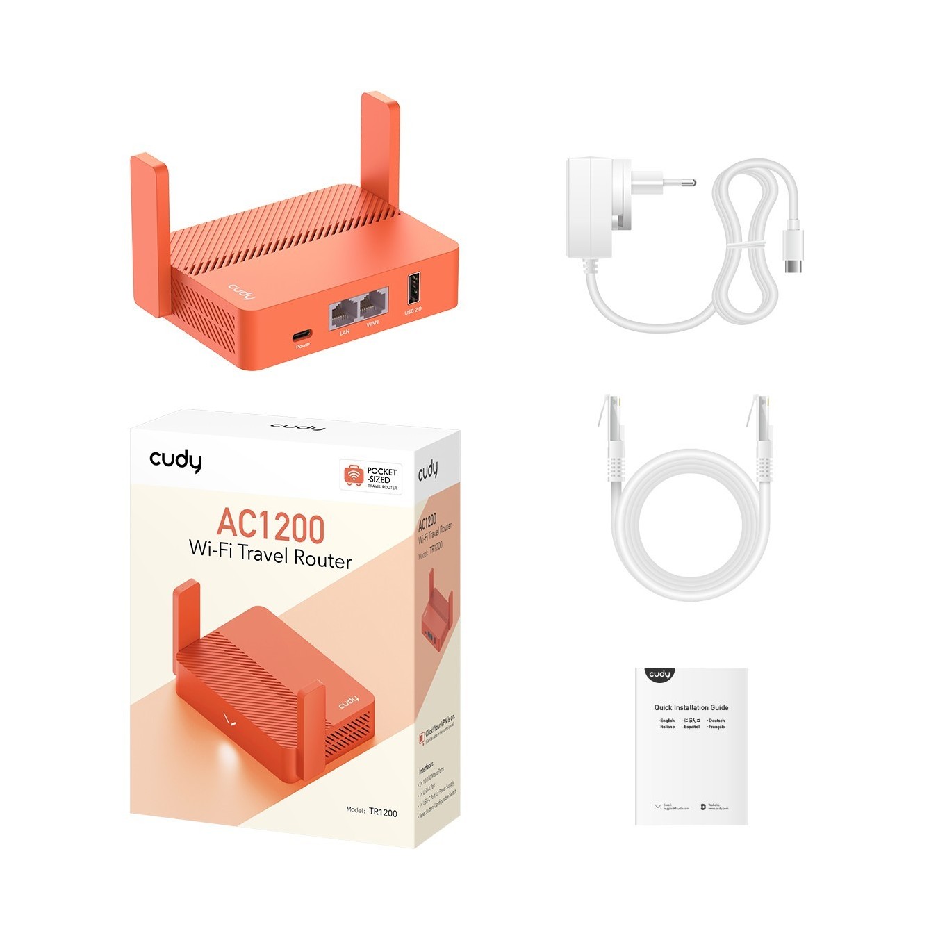 Cudy TR1200 AC1200 Wireless Mini VPN Router – Wi-Fi 5 USB-C | Armenius Store