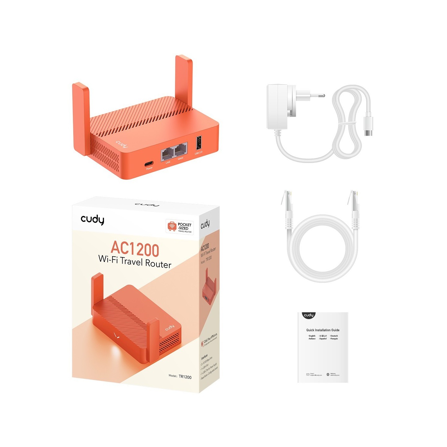 Cudy Wireless Mini VPN Router - AC1200 - with USB — Buy in Cyprus with Fast Delivery