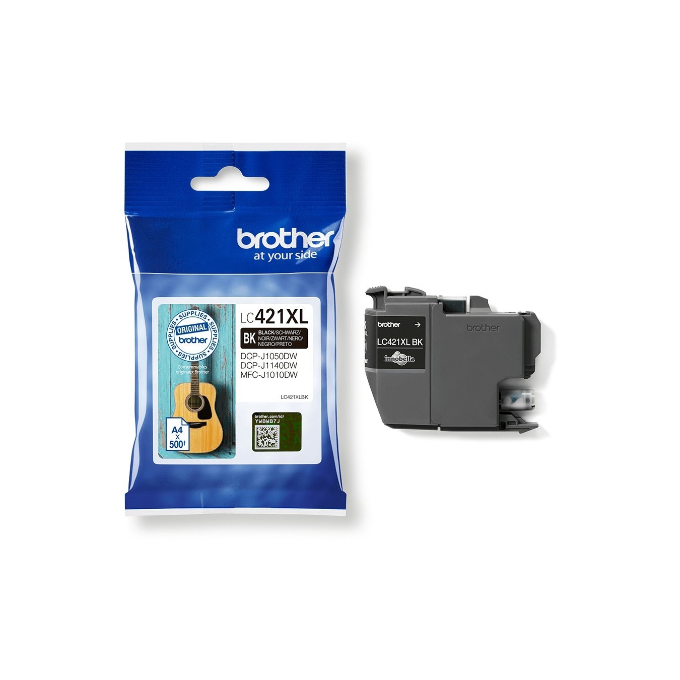 Brother Ink Cartridge - Black, 500-page high capacity, for DCP-J1050DW, MFC-J1010DW, and DCP-J1140DW