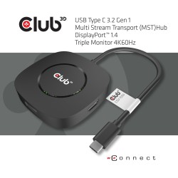 Buy Club3D MST-Hub USB 3.2 Type-C to 3x DisplayPort 1.4 St Bu retail - MST Hub in Cyprus, Nicosia, Limassol, Larnaka, Pafos