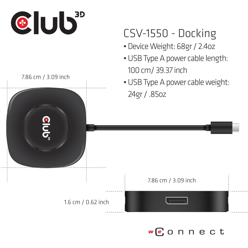 Buy Club3D MST-Hub USB 3.2 Type-C to 3x DisplayPort 1.4 St Bu retail - MST Hub in Cyprus, Nicosia, Limassol, Larnaka, Pafos
