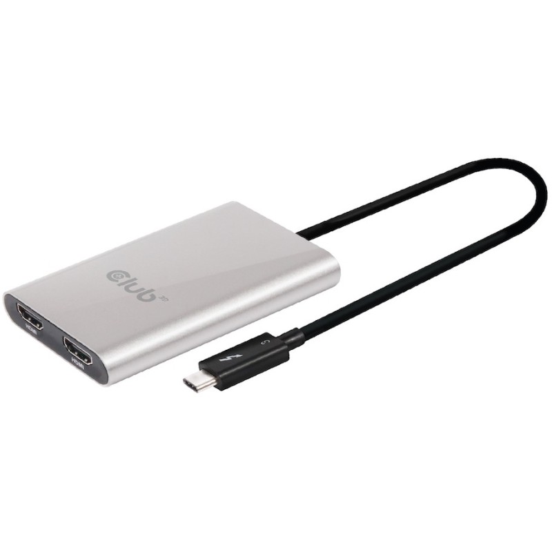 Buy Club3D Adapter Thunderbolt 3 to 2x HDMI 4K@60Hz Active St Bu Retail in Cyprus, Nicosia, Limassol, Larnaka, Pafos