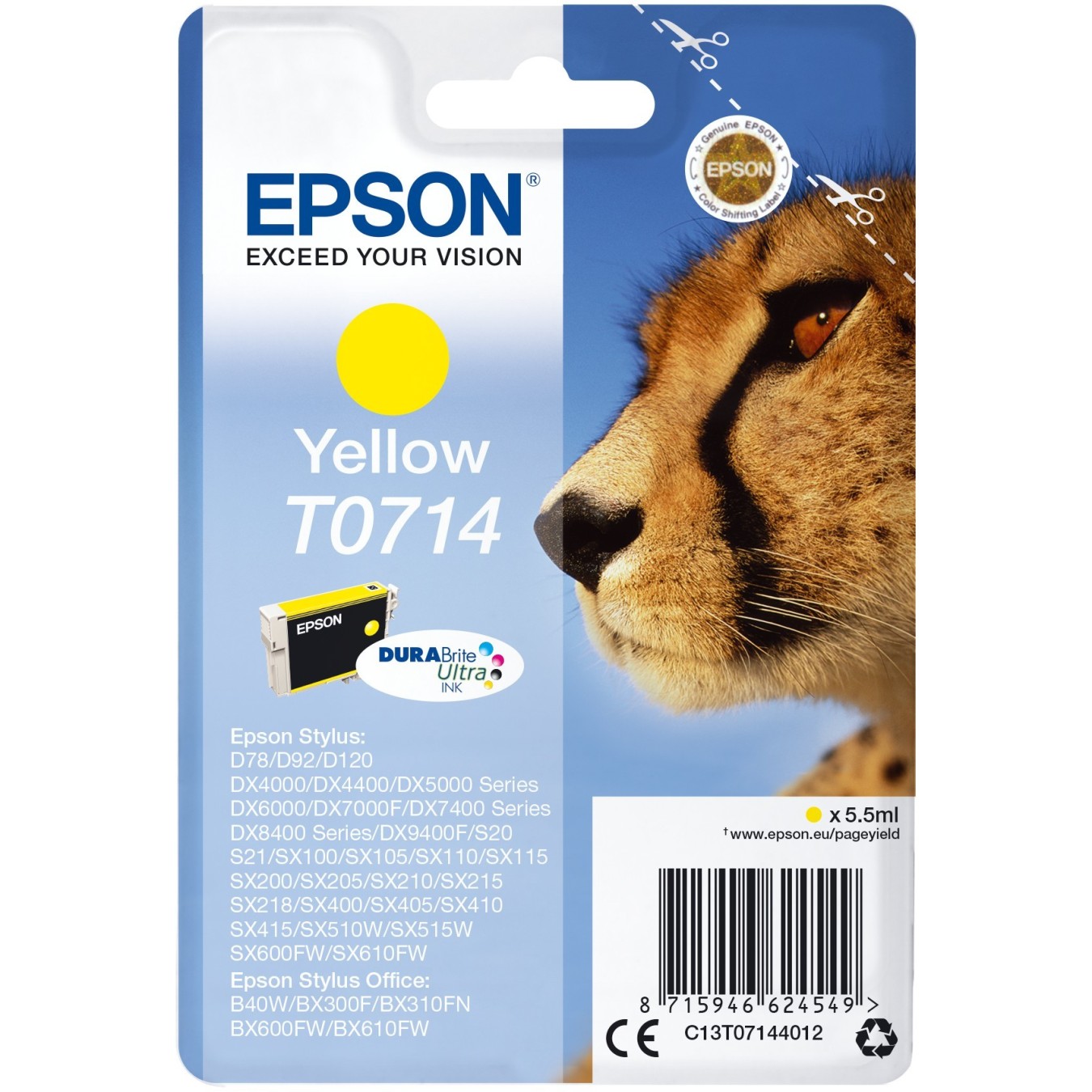 Epson - T071440 - Yellow New Packaging — Buy in Cyprus with Fast Delivery