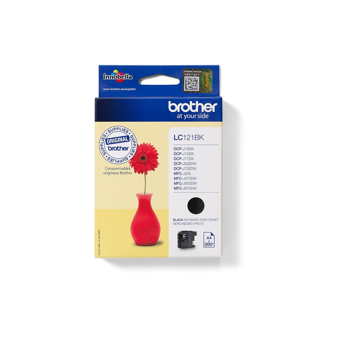 Brother Ink - LC-121BK - Black up to 300 pages per ISO IEC 24711 — Buy in Cyprus with Fast Delivery