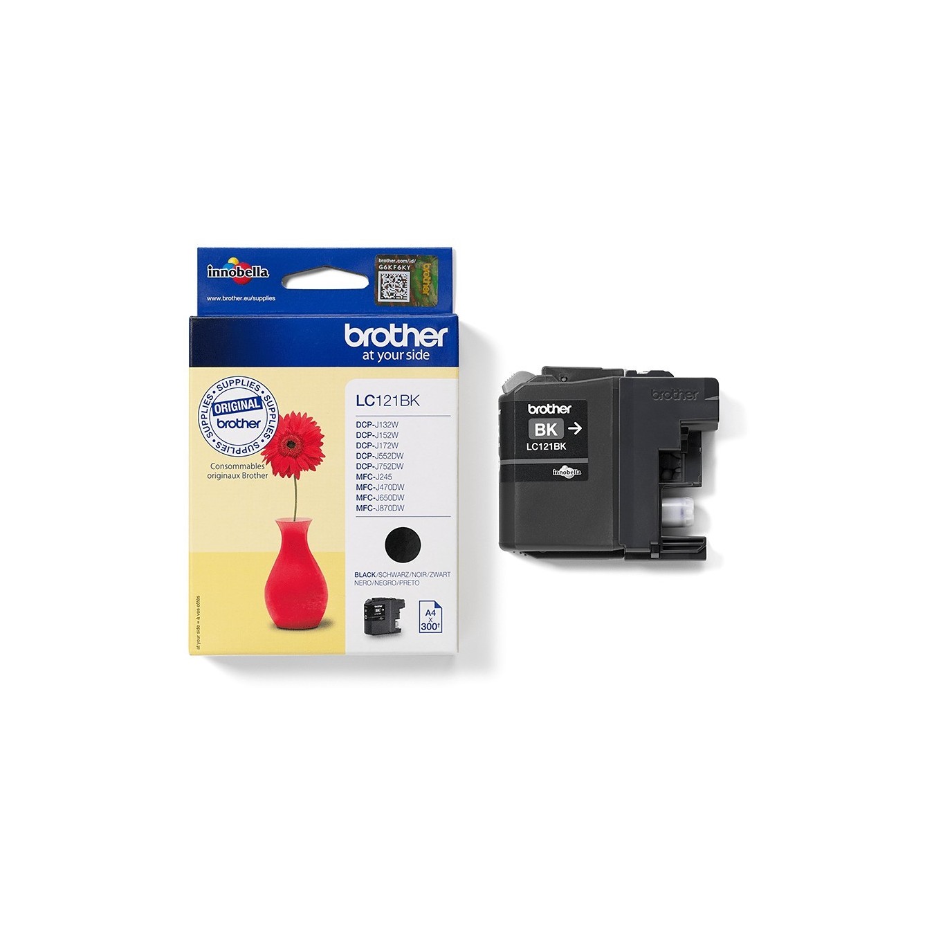 Brother Ink - LC-121BK - Black up to 300 pages per ISO IEC 24711 — Buy in Cyprus with Fast Delivery